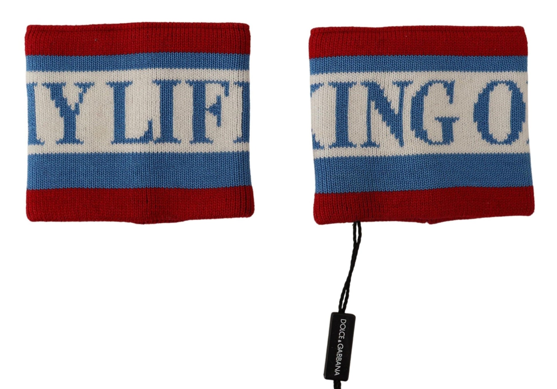 Dolce & Gabbana Multicolor King Of My Life Cashmere Wristband Dolce & Gabbana