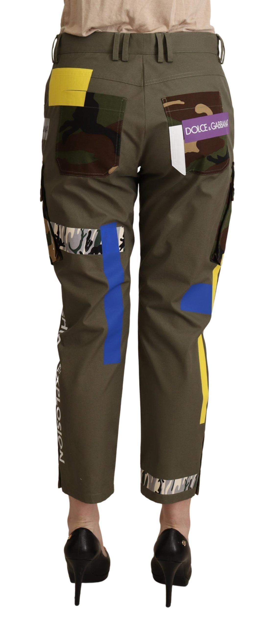 Dolce & Gabbana Green Military Cargo Trouser Cotton Pants Dolce & Gabbana