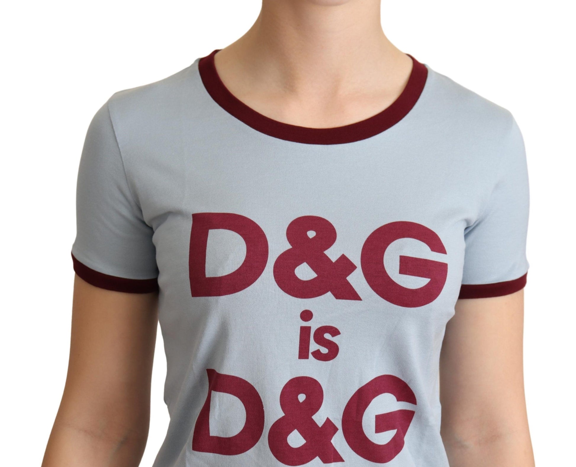 Dolce & Gabbana Blue Crewneck D&G Top T-shirt Dolce & Gabbana