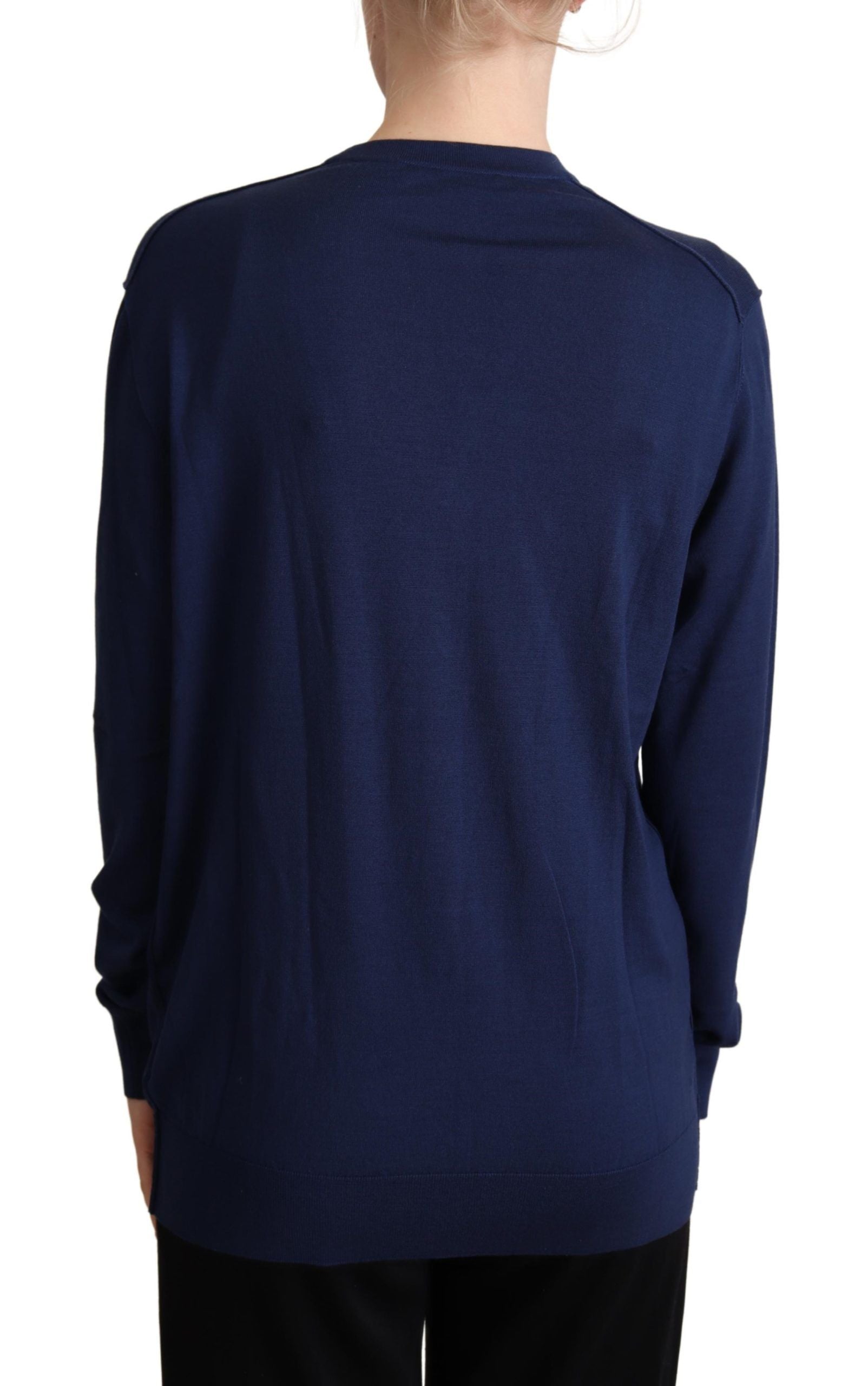 Dolce & Gabbana Blue Virgin Wool Button Down Cardigan Sweater Dolce & Gabbana