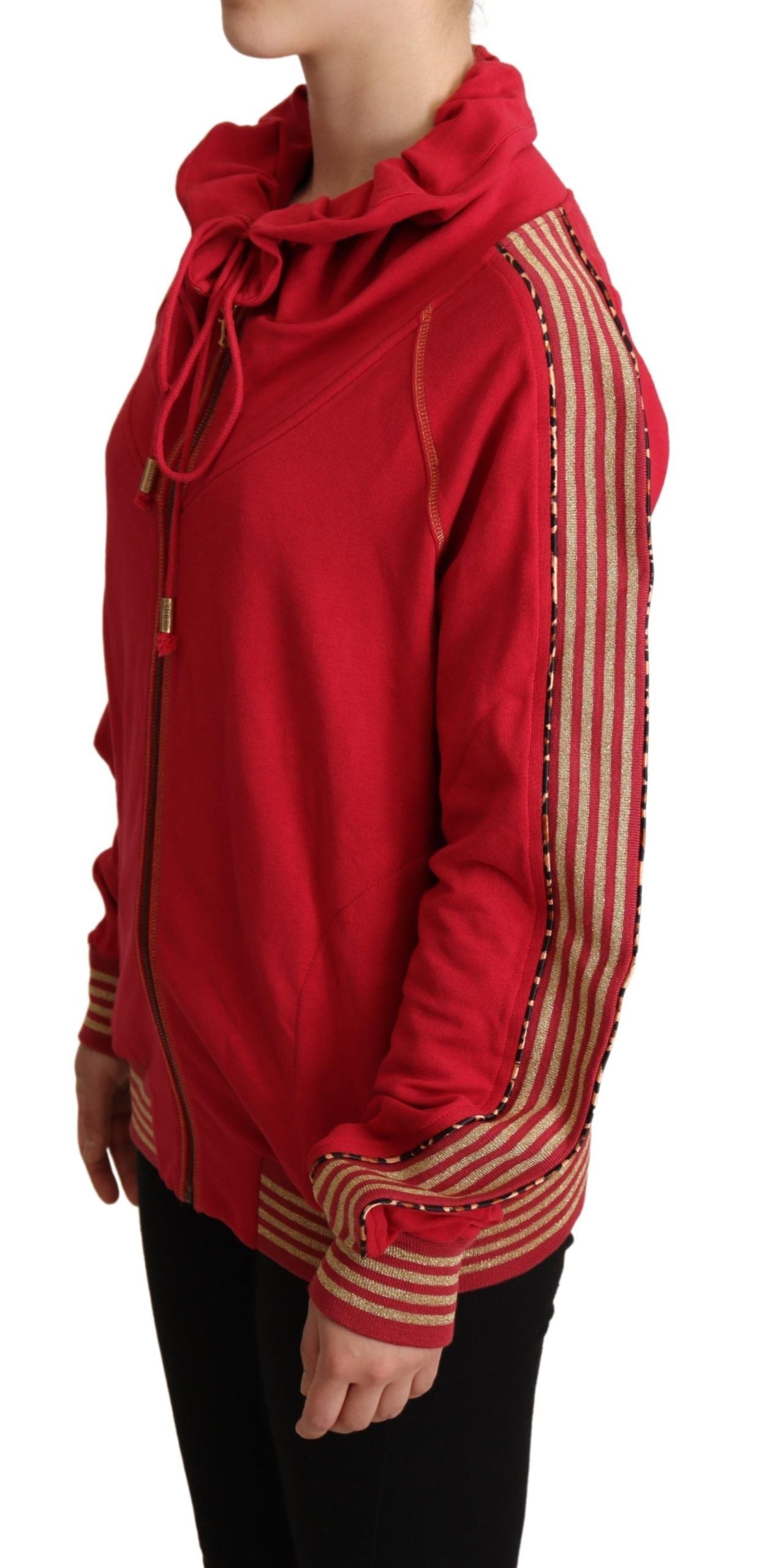 John Galliano Red Full Zip Jacket Sweatshirt Hooded Sweater John Galliano