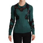 Dolce & Gabbana Green Wool Crewneck Sweater