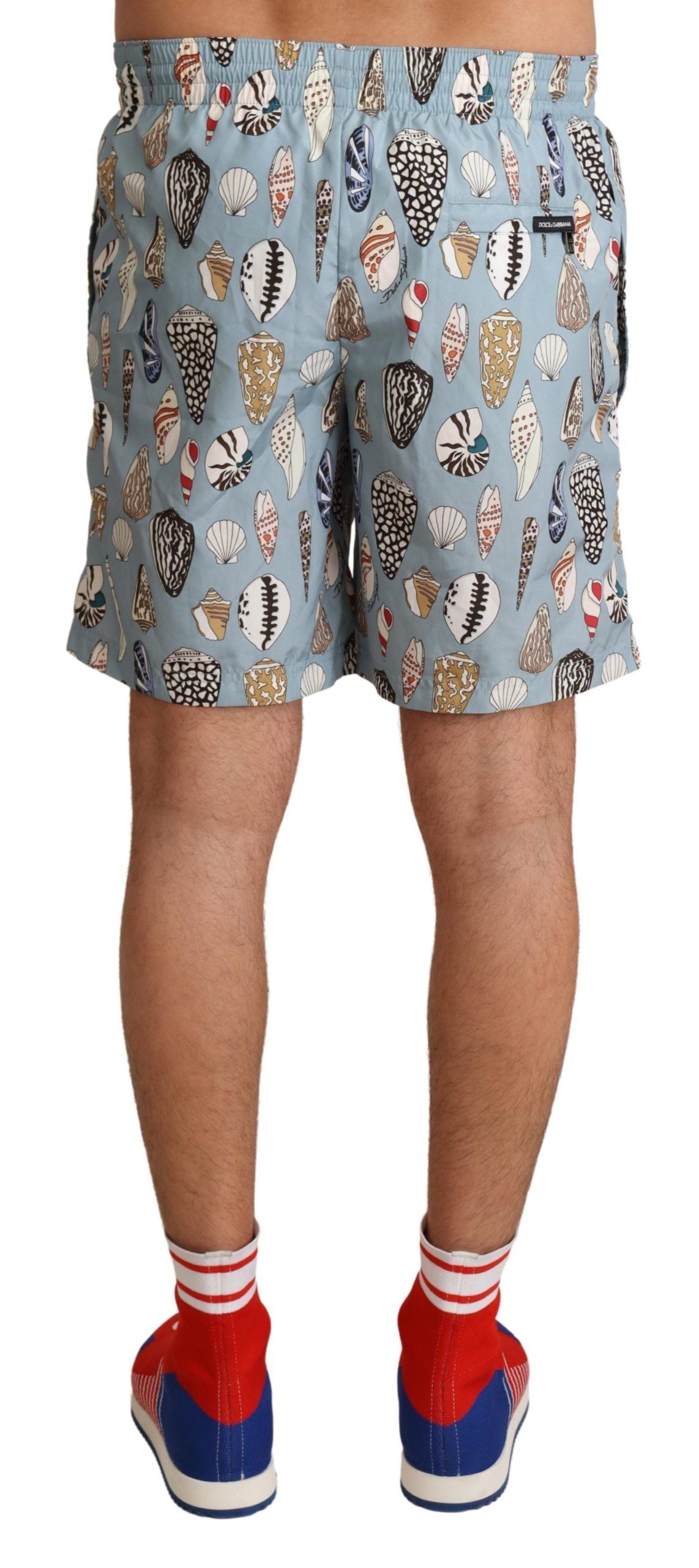 Dolce & Gabbana Blue Seashell Beachwear Swimwear Shorts Dolce & Gabbana