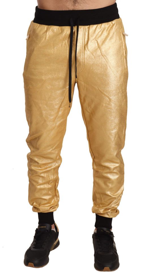 Dolce & Gabbana Gold Pig Of The Year Cotton Trousers Pants Dolce & Gabbana
