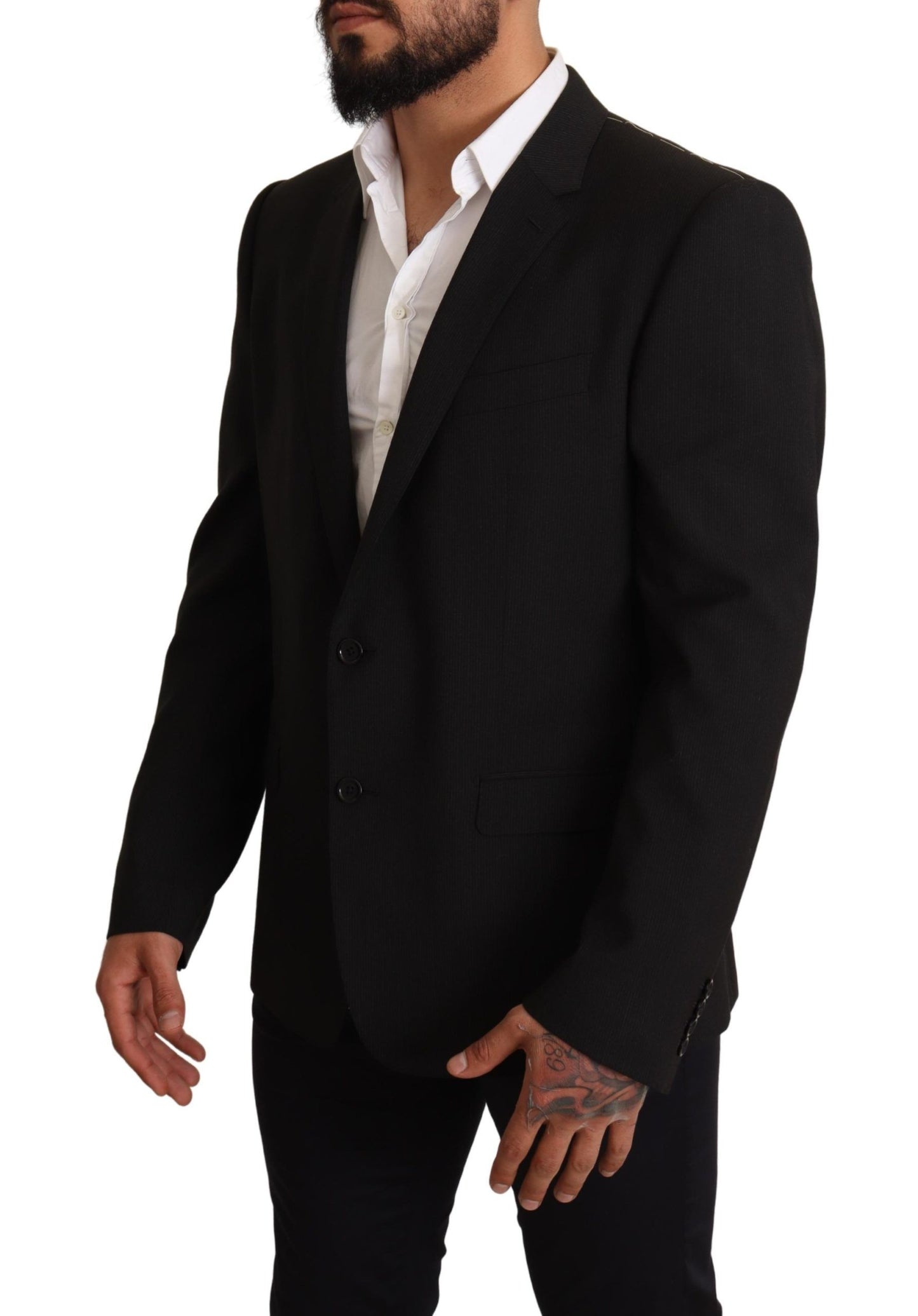 Dolce & Gabbana Black Striped MARTINI Jacket Blazer Dolce & Gabbana