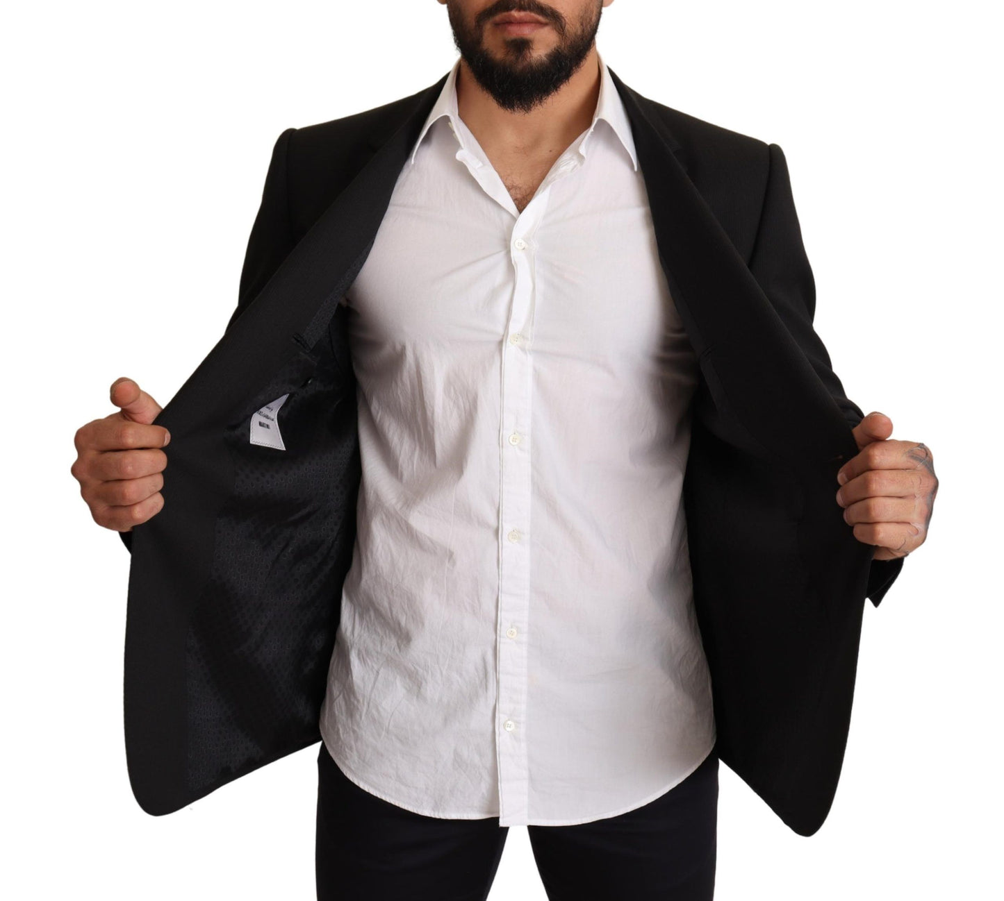 Dolce & Gabbana Black Striped MARTINI Jacket Blazer Dolce & Gabbana