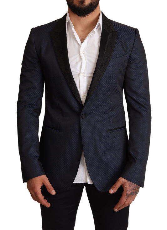 Dolce & Gabbana Blue Wool Slim Fit MARTINI Blazer Jacket Dolce & Gabbana