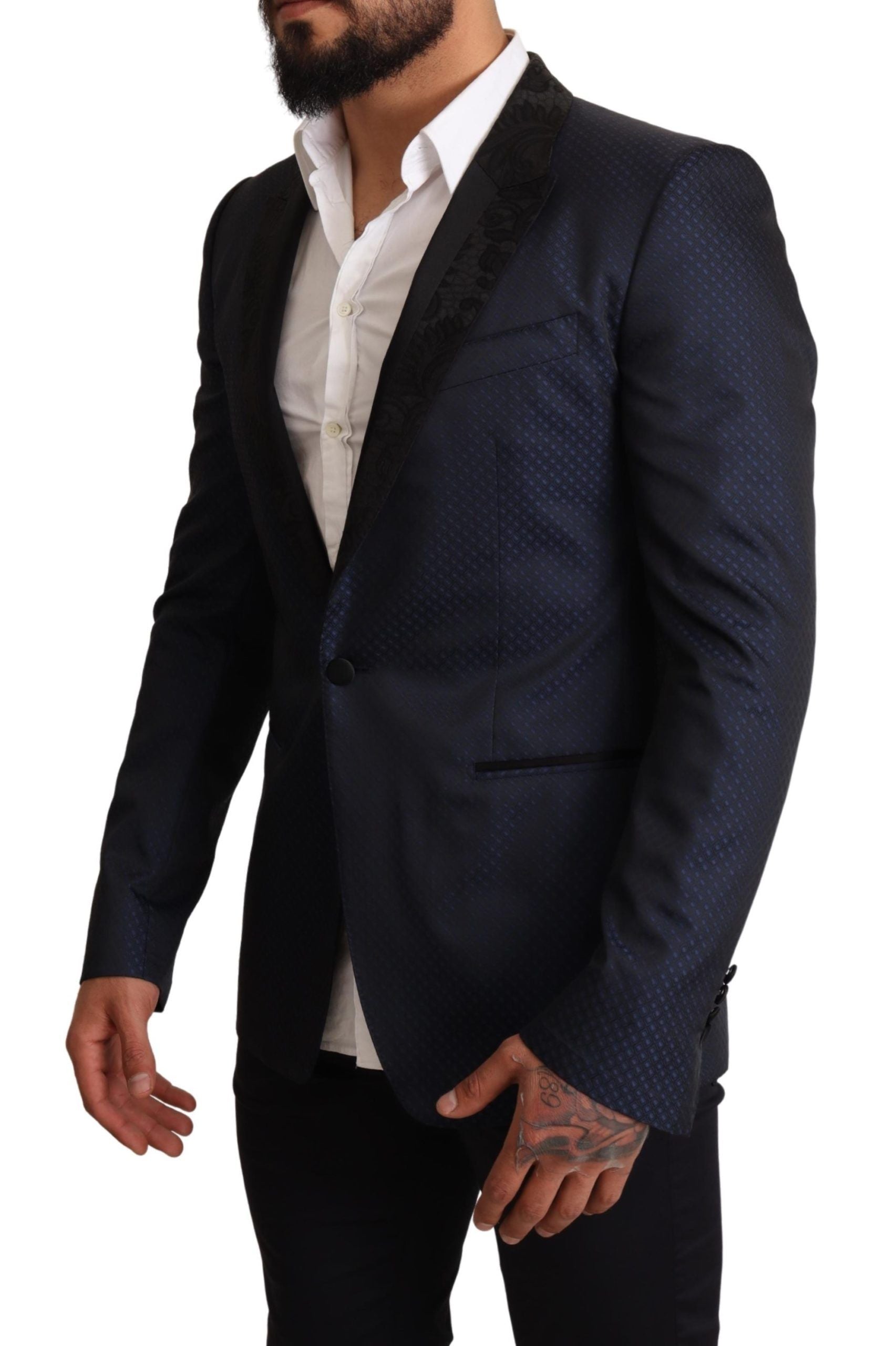 Dolce & Gabbana Blue Wool Slim Fit MARTINI Blazer Jacket Dolce & Gabbana