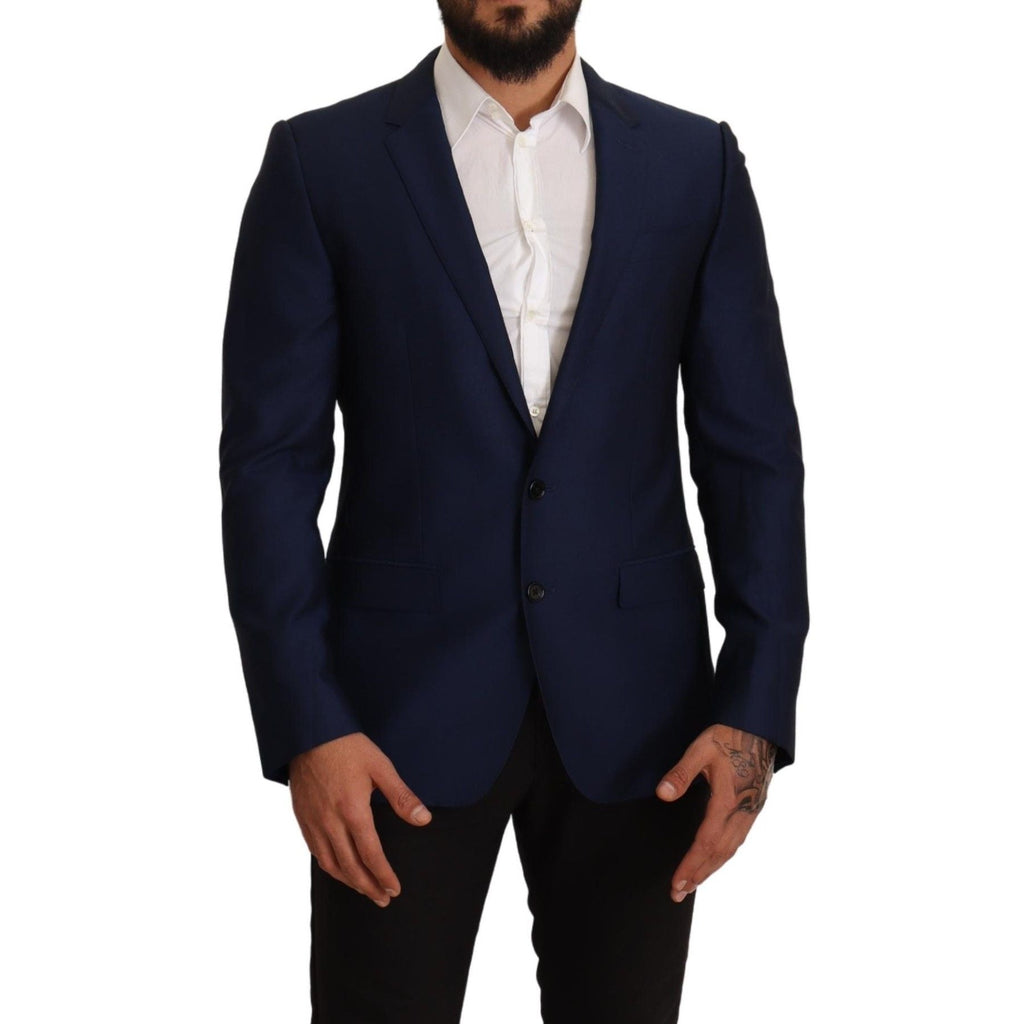Dolce & Gabbana Navy Blue Slim Fit Jacket MARTINI Blazer Dolce & Gabbana