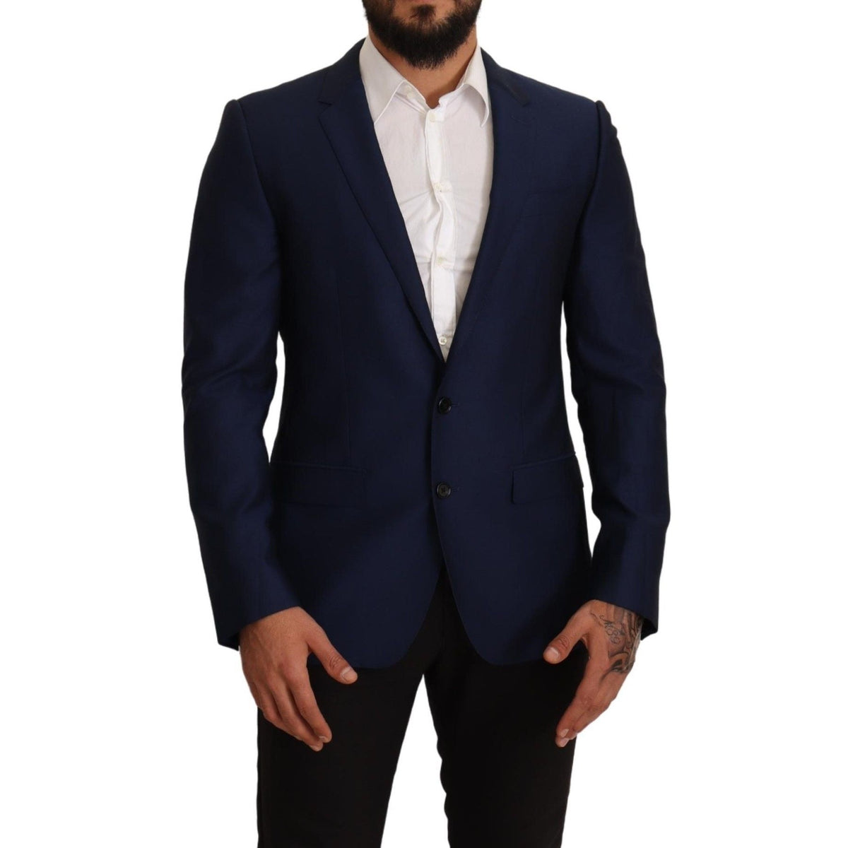 Dolce & Gabbana Navy Blue Slim Fit Jacket MARTINI Blazer Dolce & Gabbana
