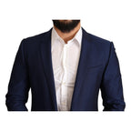 Dolce & Gabbana Navy Blue Slim Fit Jacket MARTINI Blazer Dolce & Gabbana