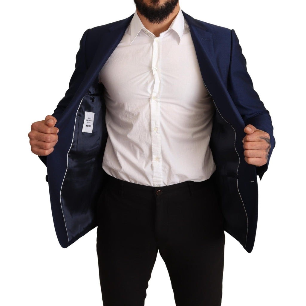 Dolce & Gabbana Navy Blue Slim Fit Jacket MARTINI Blazer Dolce & Gabbana