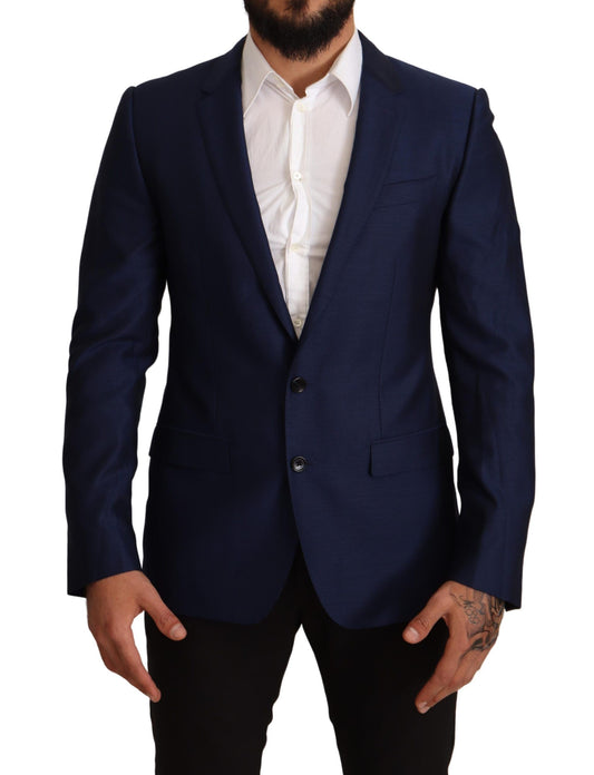 Dolce & Gabbana Navy Blue Slim Fit Jacket MARTINI Blazer Dolce & Gabbana