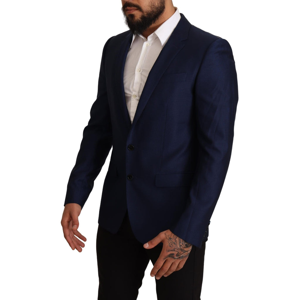Dolce & Gabbana Navy Blue Slim Fit Jacket MARTINI Blazer Dolce & Gabbana