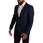 Dolce & Gabbana Navy Blue Slim Fit Jacket MARTINI Blazer Dolce & Gabbana