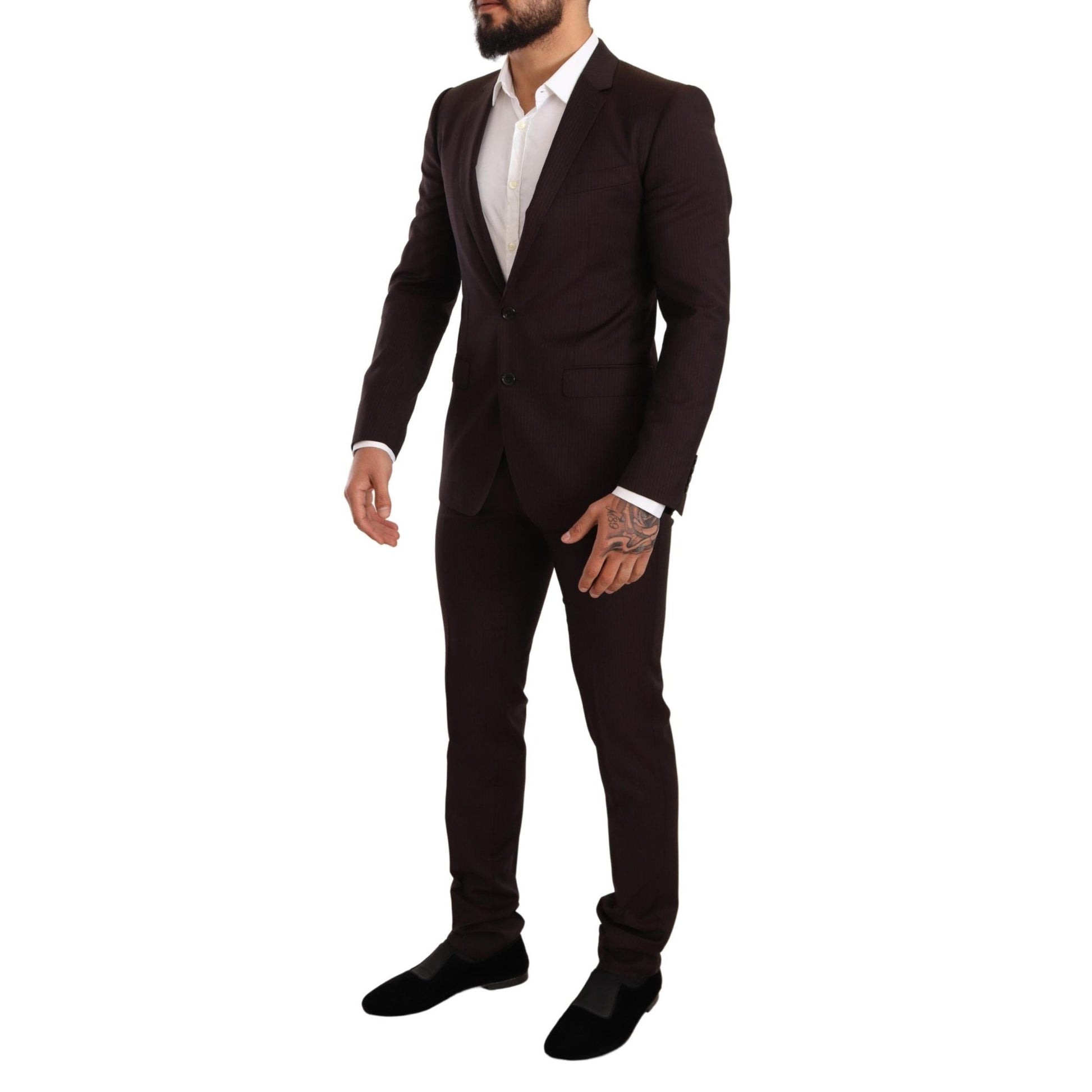 Dolce & Gabbana Bordeaux Wool MARTINI Slim Fit Suit