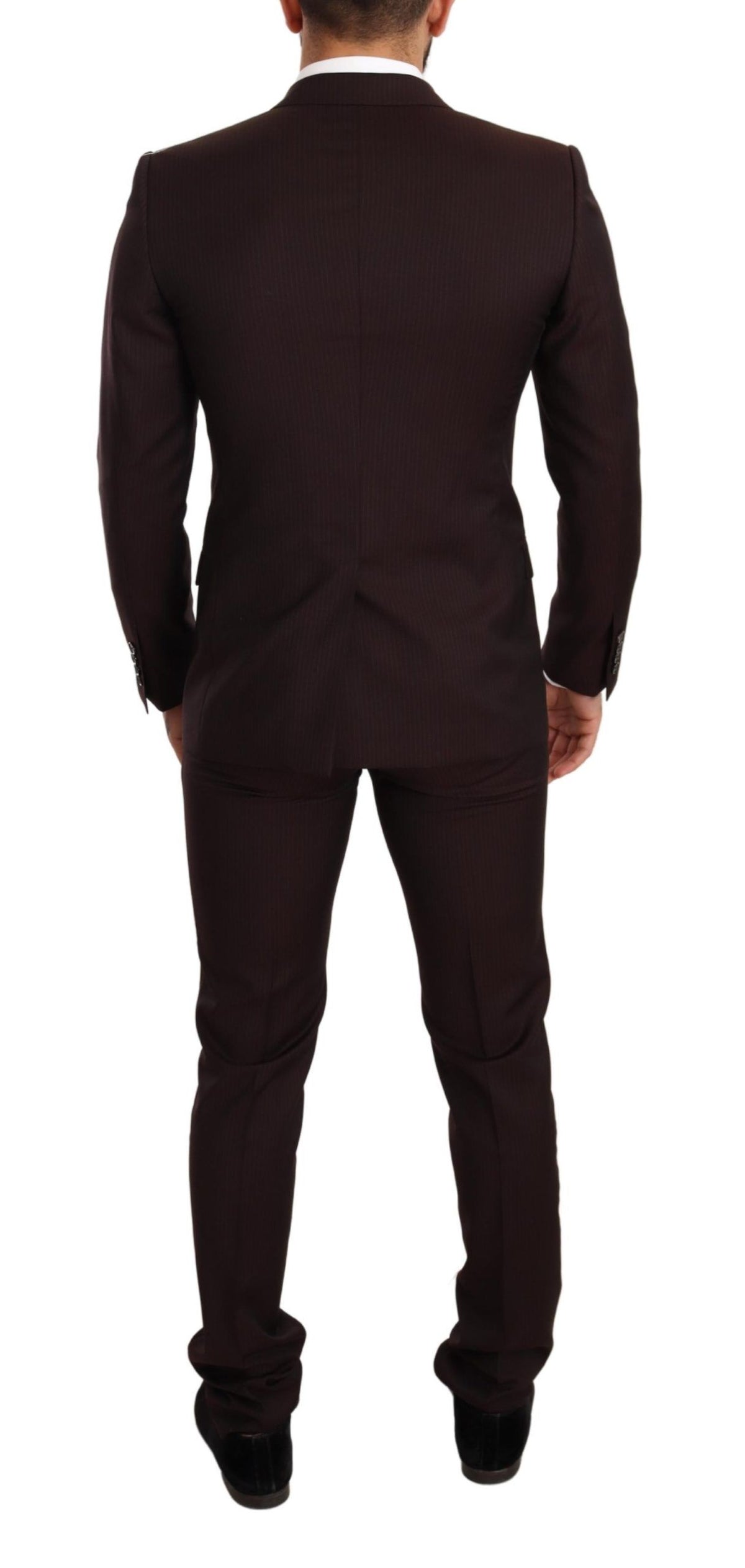 Dolce & Gabbana Bordeaux Wool MARTINI Slim Fit Suit - Eljoys Fashion 