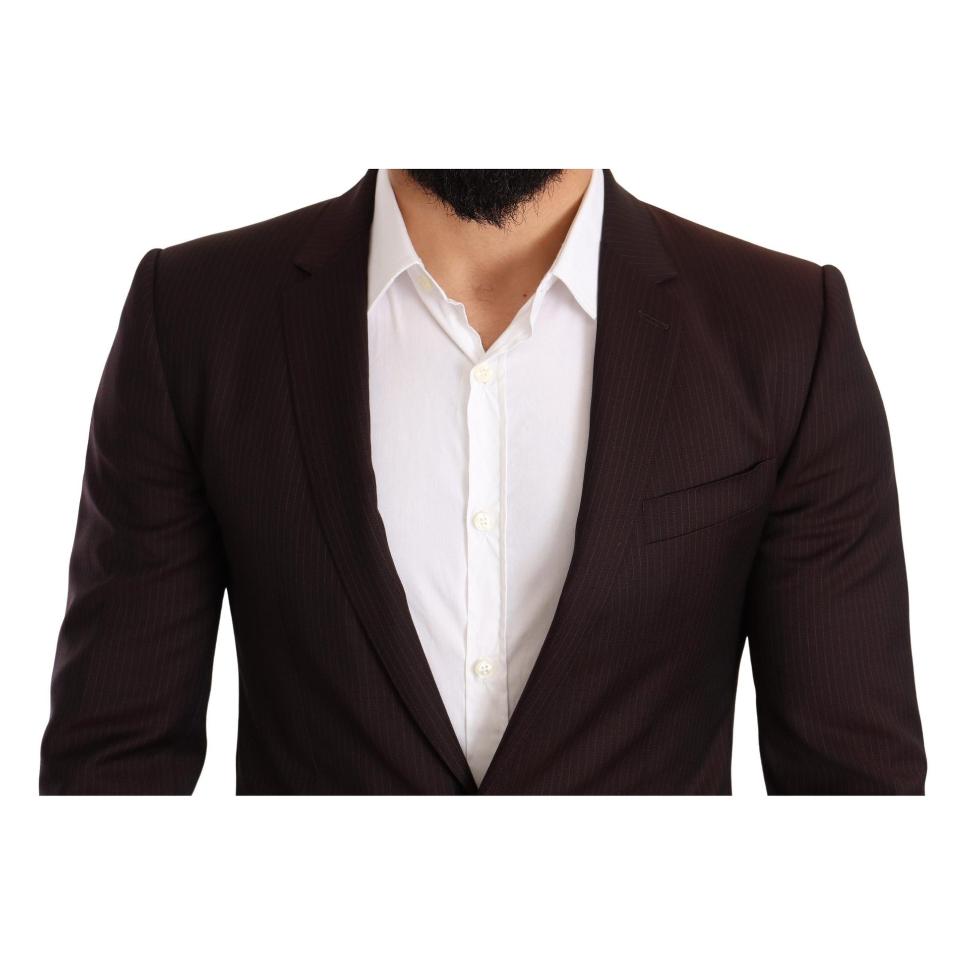 Dolce & Gabbana Bordeaux Wool MARTINI Slim Fit Suit