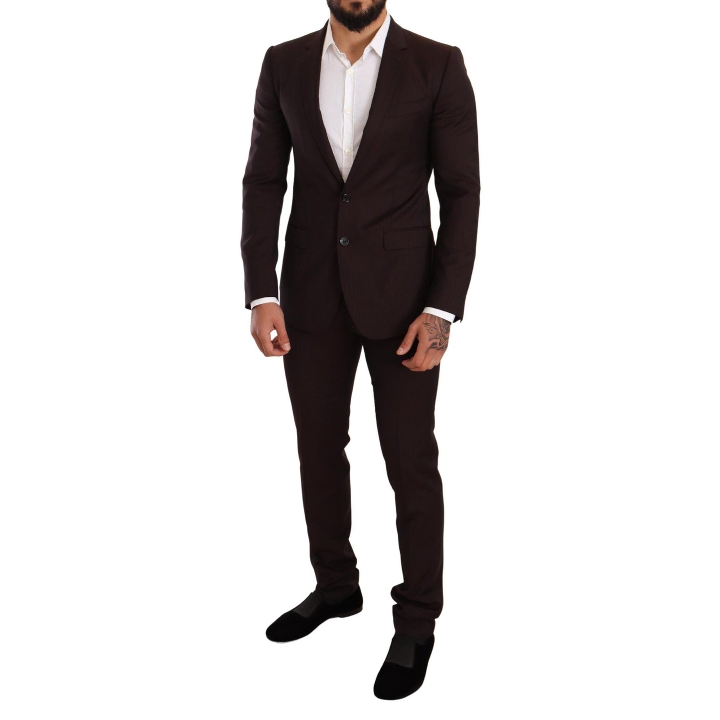 Dolce & Gabbana Bordeaux Wool MARTINI Slim Fit Suit