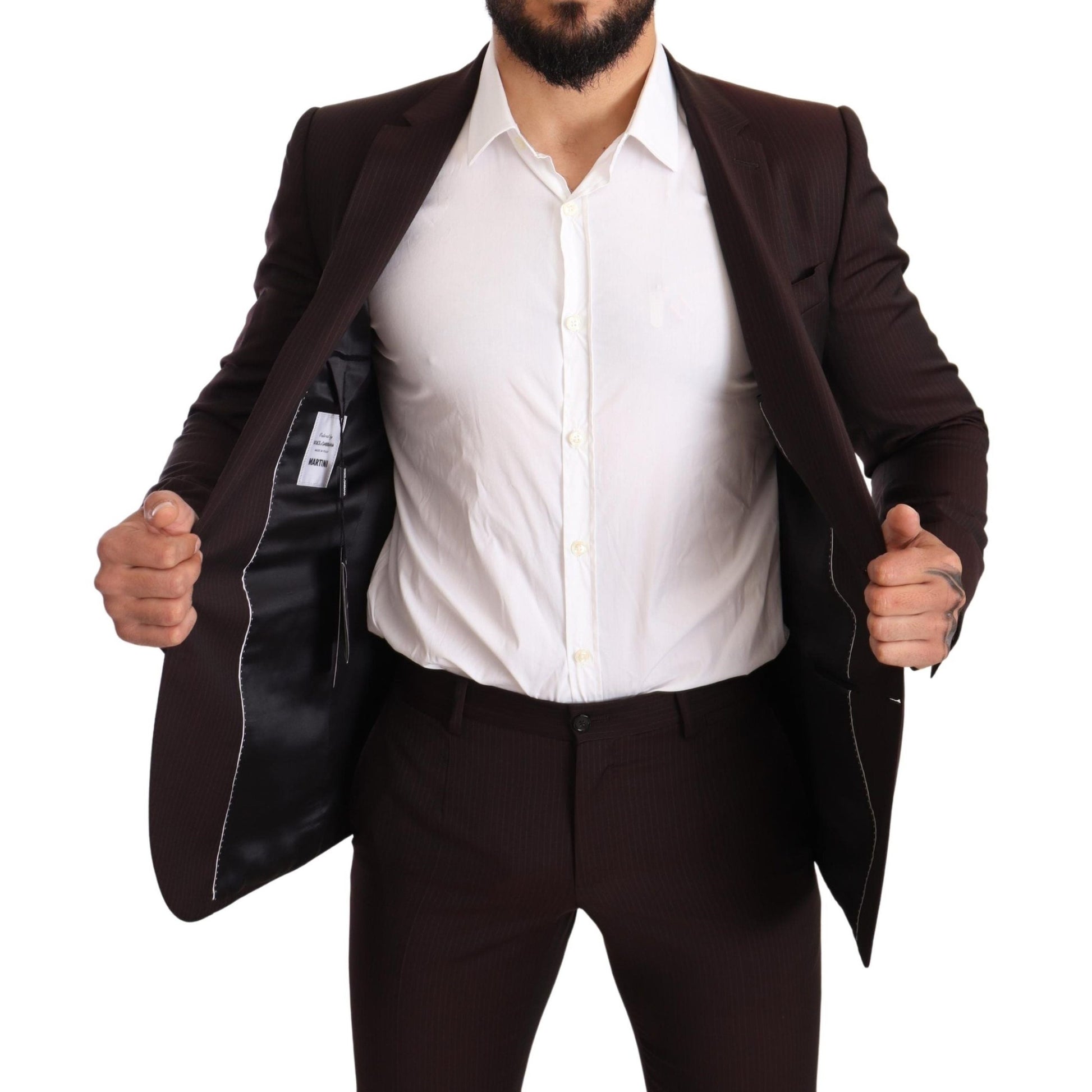 Dolce & Gabbana Bordeaux Wool MARTINI Slim Fit Suit