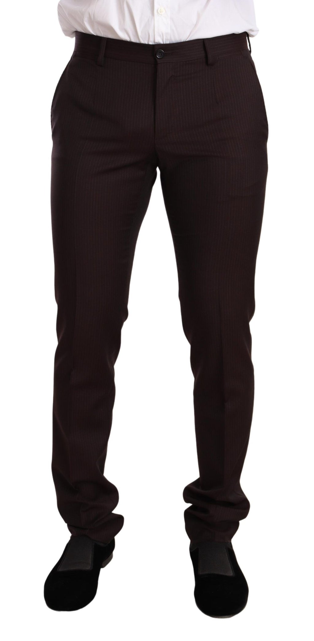 Dolce & Gabbana Bordeaux Wool MARTINI Slim Fit Suit - Eljoys Fashion 