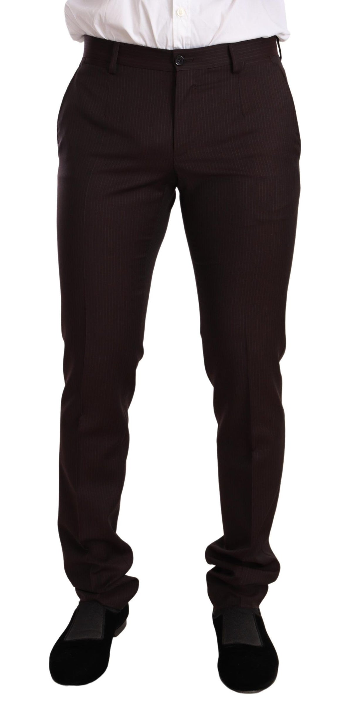 Dolce & Gabbana Bordeaux Wool MARTINI Slim Fit Suit - Eljoys Fashion 