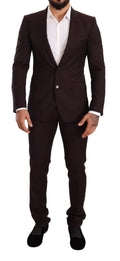 Dolce & Gabbana Bordeaux Wool MARTINI Slim Fit Suit - Eljoys Fashion 