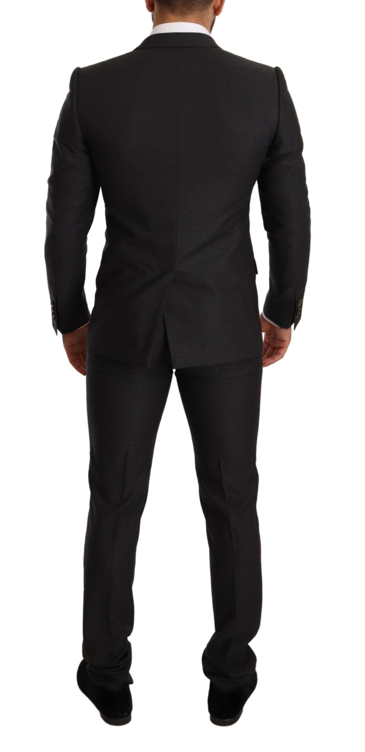 Dolce & Gabbana Gray Wool MARTINI Slim Fit Set Suit Dolce & Gabbana