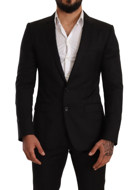 Dolce & Gabbana Black Check MARTINI SLIM FIT 2 Piece Suit Dolce & Gabbana
