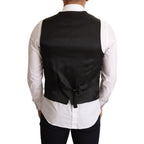 Elegant black formal dress vest by Dolce & Gabbana, tailored fit with sleek design and classic detailing.