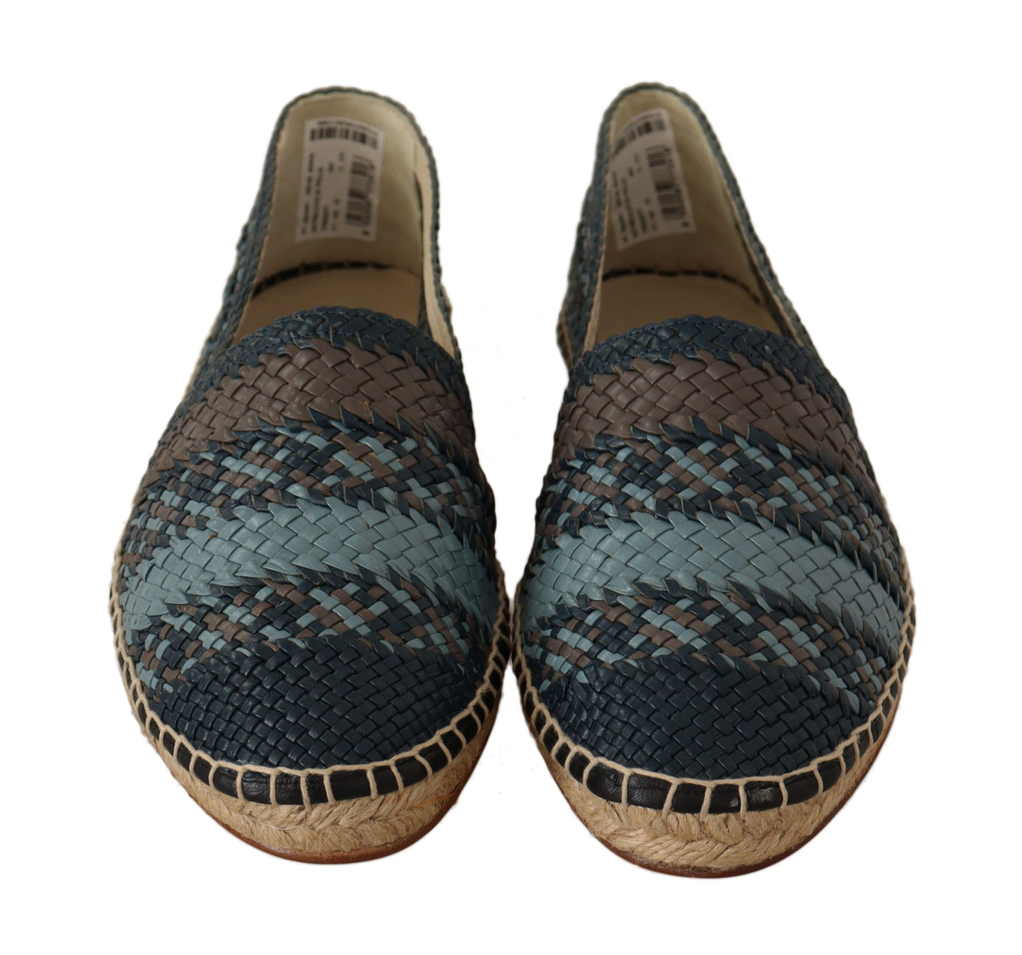 Dolce & Gabbana Blue Gray Slip On Buffalo Espadrille Shoes Dolce & Gabbana