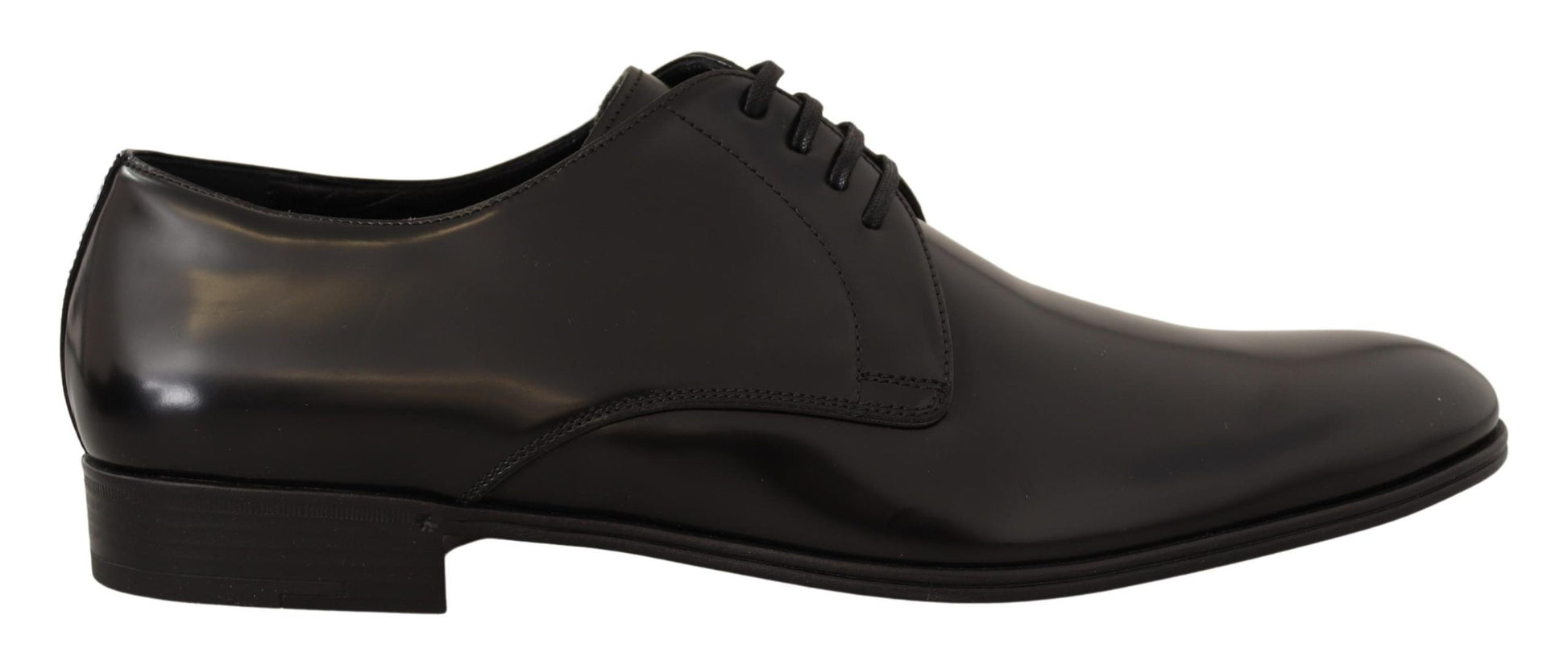 Dolce & Gabbana Black Leather Lace Up Men Dress Derby Shoes Dolce & Gabbana
