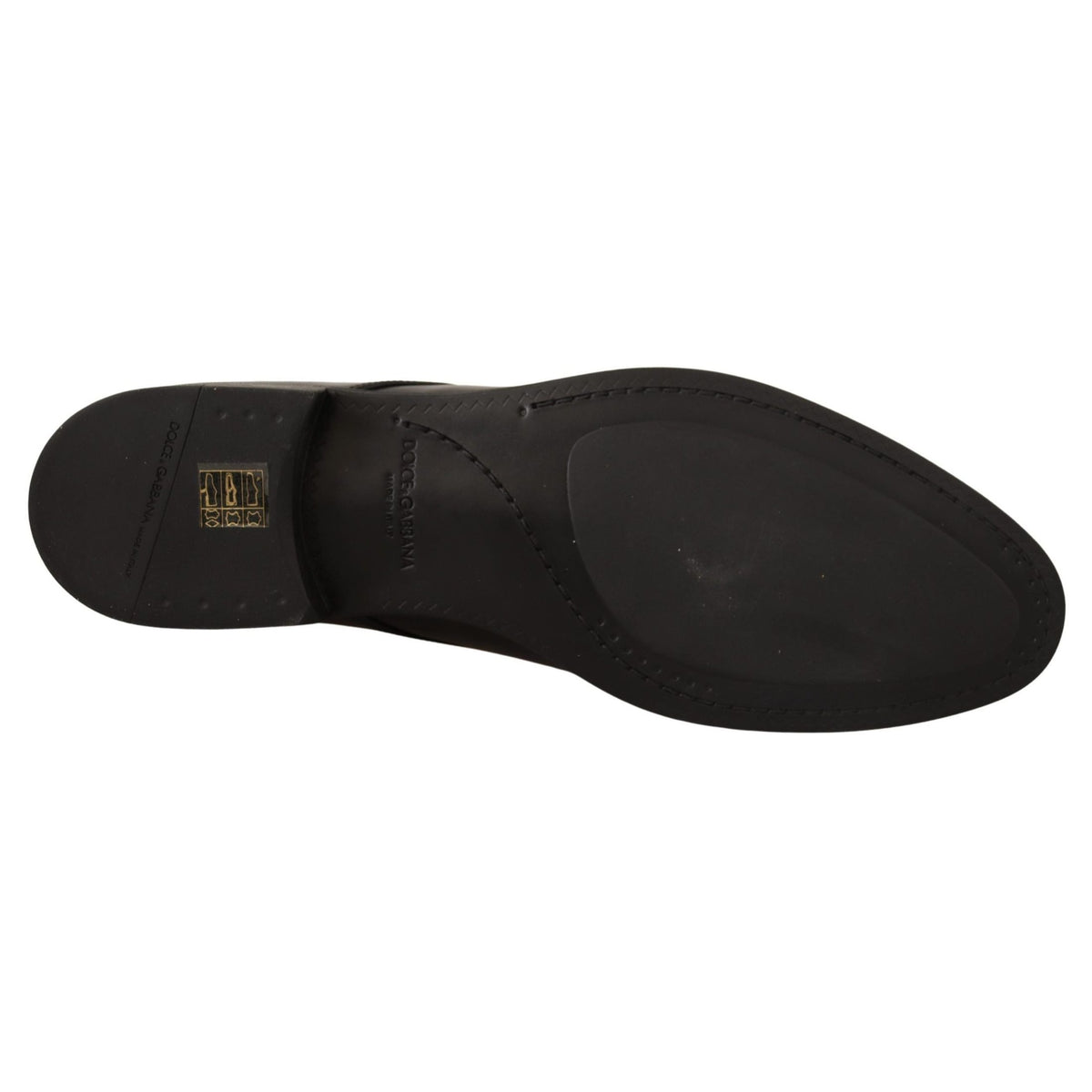 Dolce & Gabbana Black Leather Lace Up Men Dress Derby Shoes