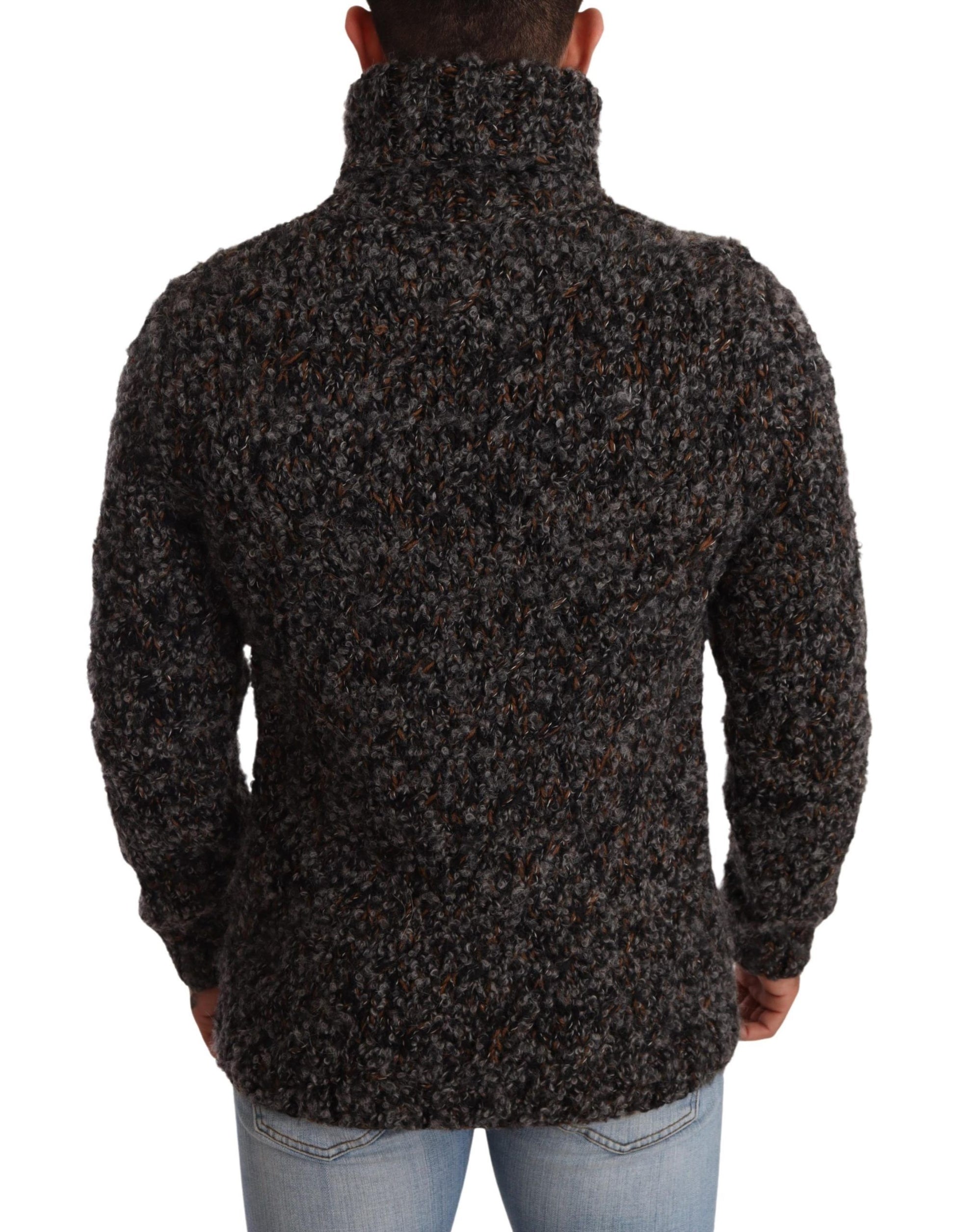 Dolce & Gabbana Gray Wool Blend Turtleneck Pullover Sweater Dolce & Gabbana