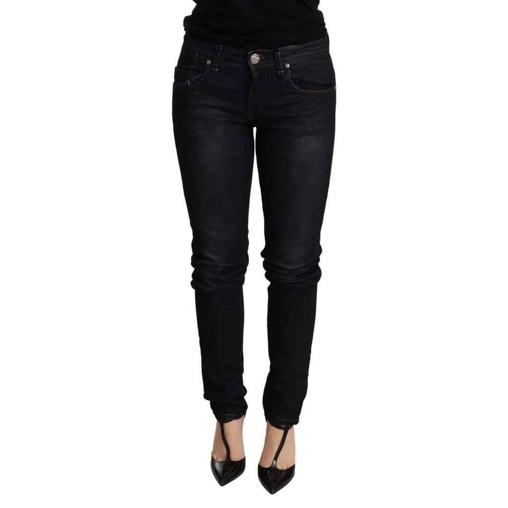 Acht Blue Washed Low Waist Skinny Denim Trouser
