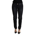 Acht Blue Washed Low Waist Skinny Denim Trouser