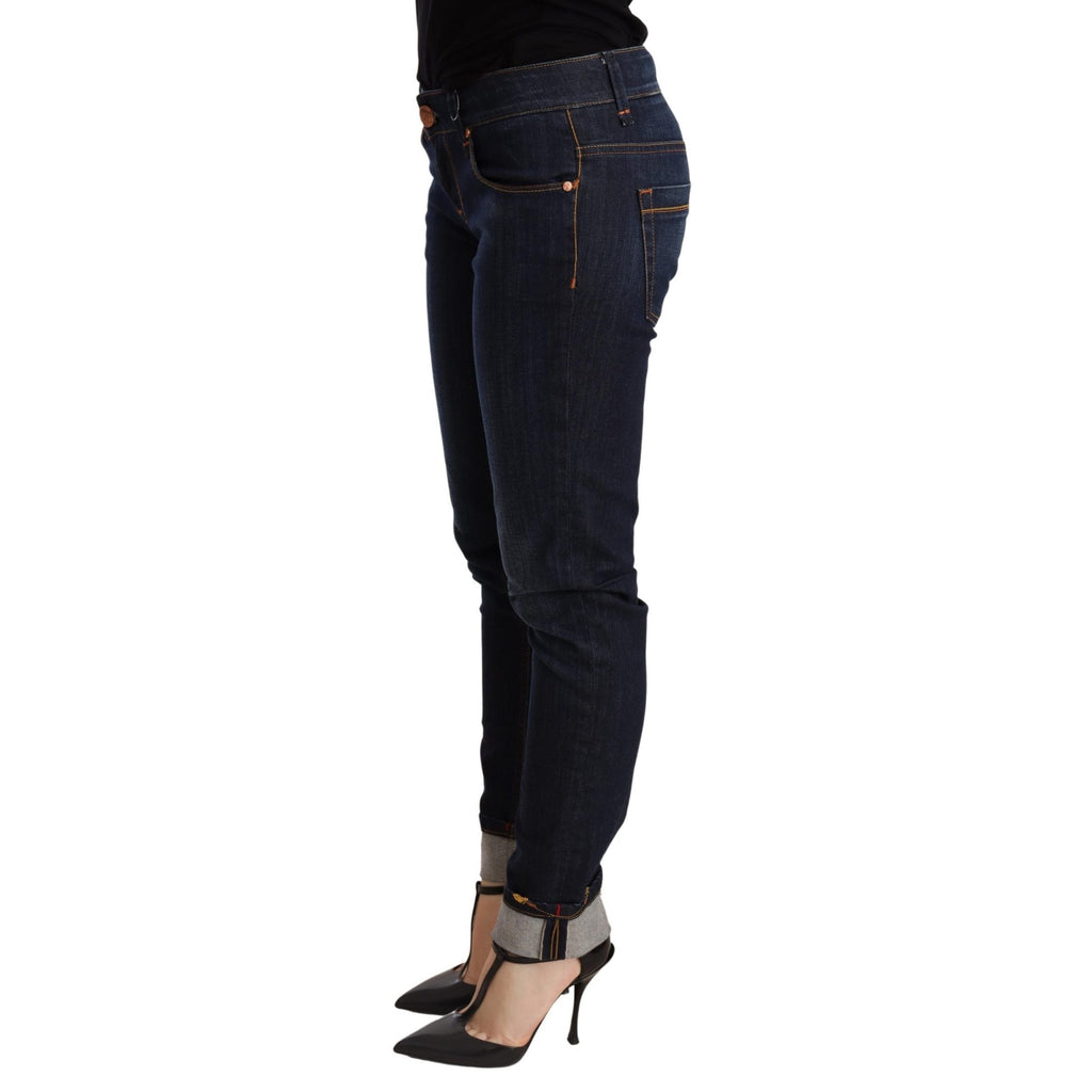 Acht Blue Washed Low Waist Skinny Denim Trouser