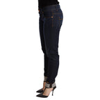 Acht Blue Washed Low Waist Skinny Denim Trouser