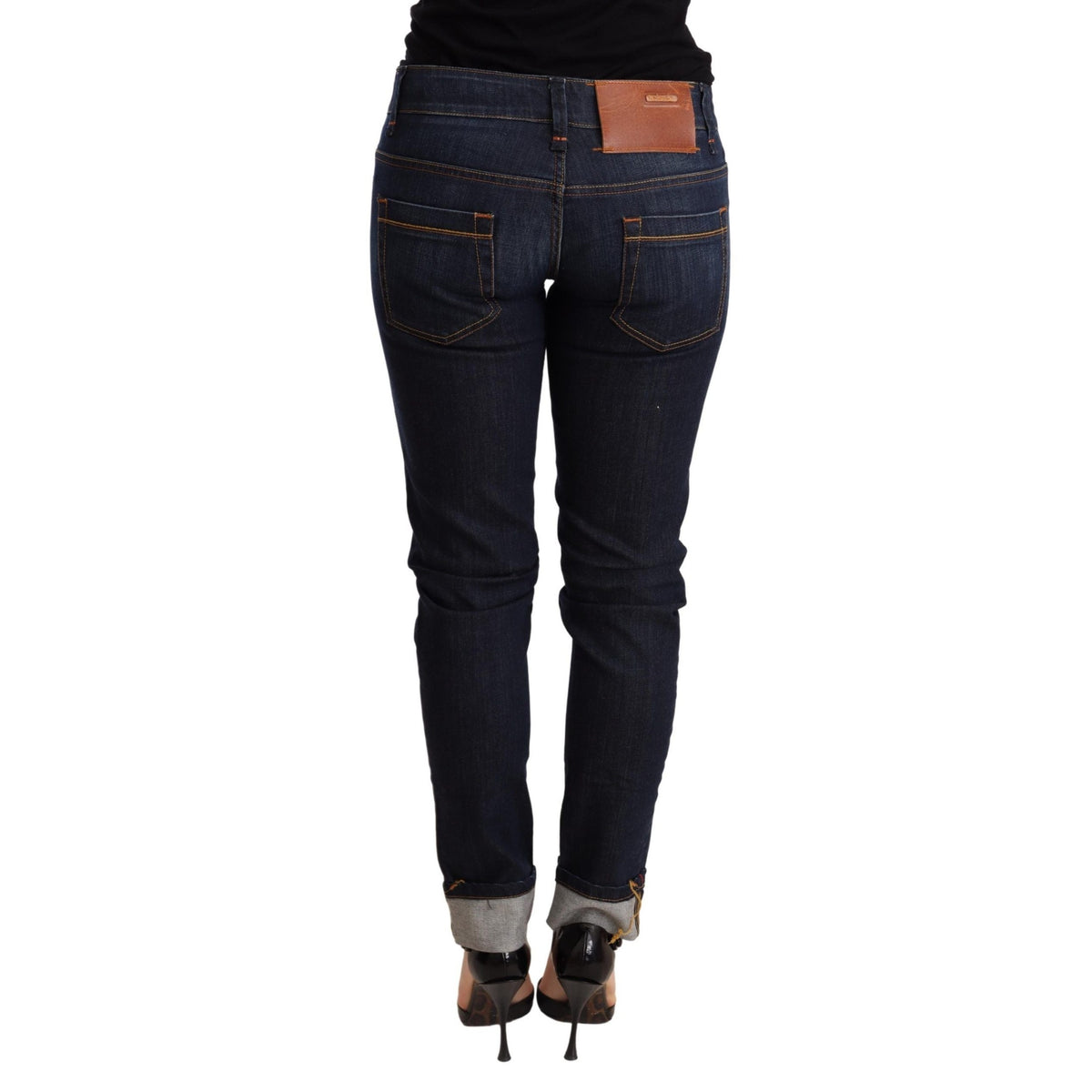 Acht Blue Washed Low Waist Skinny Denim Trouser