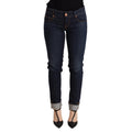 Acht Blue Washed Low Waist Skinny Denim Trouser