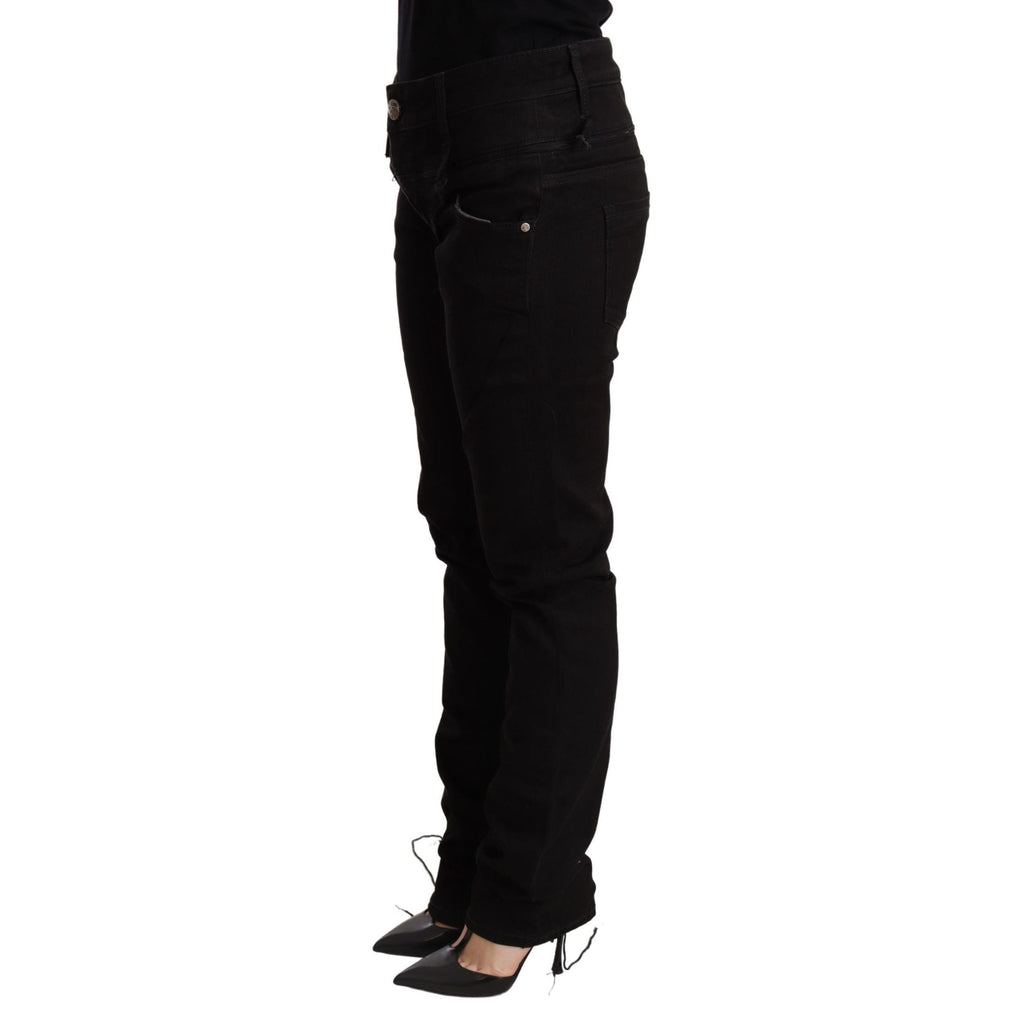 Acht Black Low Waist Skinny Denim Jeans Trouser