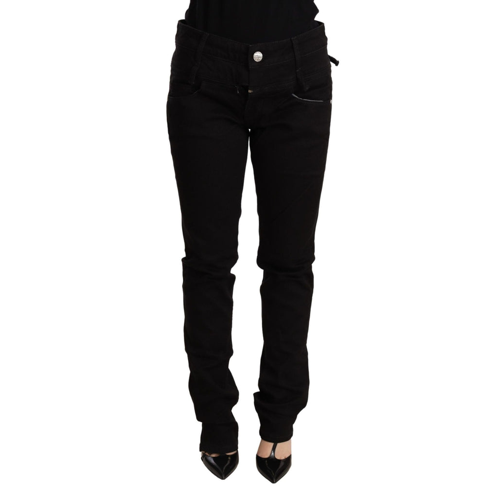 Acht Black Low Waist Skinny Denim Jeans Trouser