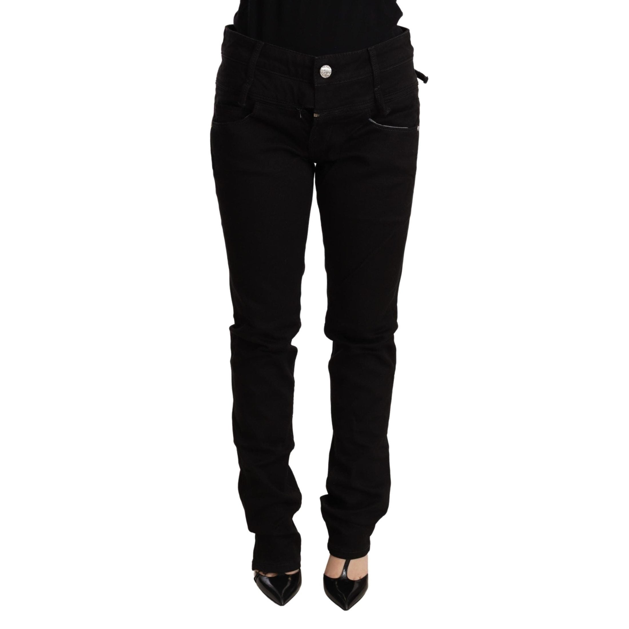 Acht Black Low Waist Skinny Denim Jeans Trouser