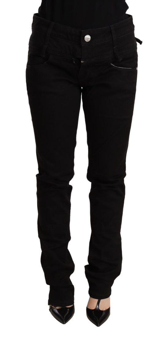 Acht Black Low Waist Skinny Denim Jeans Trouser Acht