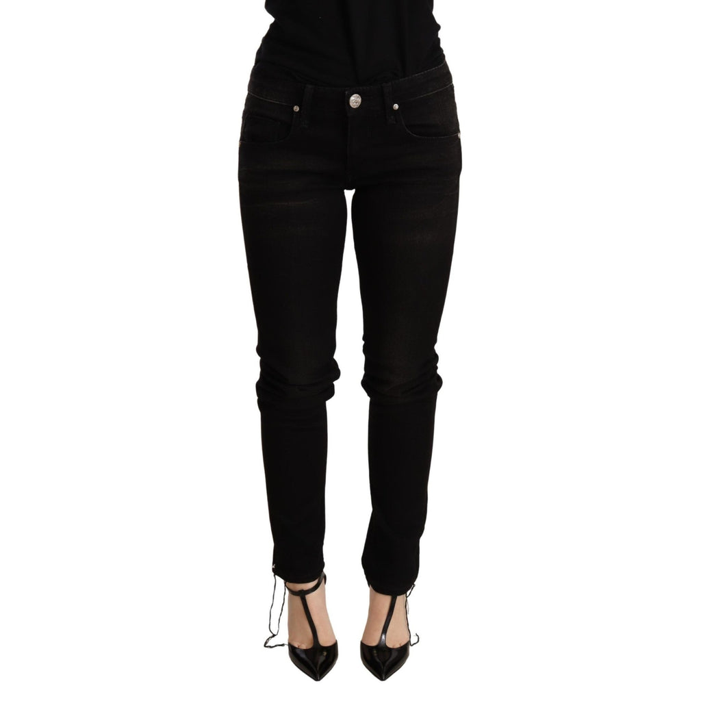 Acht Black Low Waist Skinny Denim Trouser
