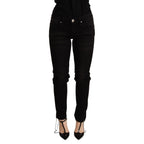 Acht Black Low Waist Skinny Denim Trouser