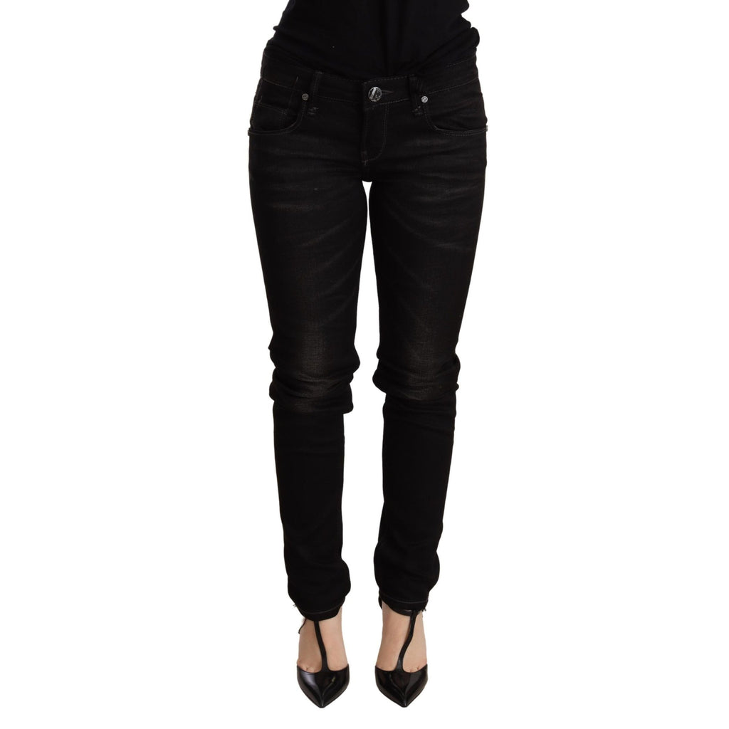 Acht Black Low Waist Skinny Denim Trouser