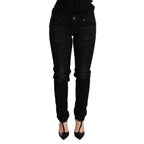 Acht Black Low Waist Skinny Denim Trouser