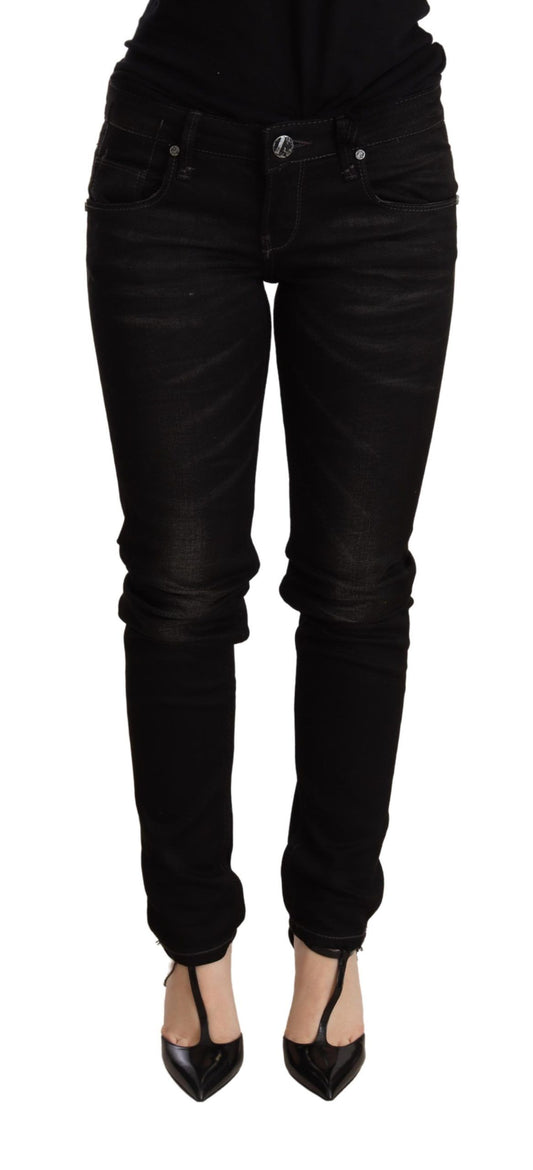 Acht Black Low Waist Skinny Denim Trouser Acht
