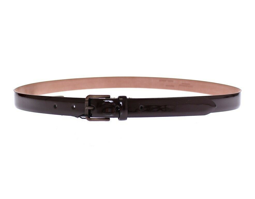 Dolce & Gabbana Brown Leather Logo Belt Cintura Belt Dolce & Gabbana